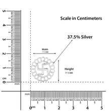 Lords Jewels Swastik Silver Rakhi (SR001) + 5 Grams 999 Purity Silver Coin Raksha Bandhan Combo