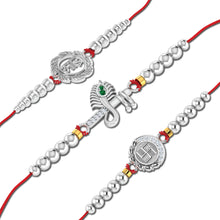 Lords Jewels Silver Rakhi for Raksha Bandhan Pack of 3