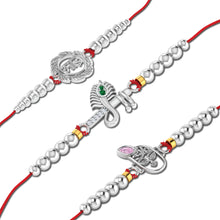 Lords Jewels Silver Rakhi for Raksha Bandhan Pack of 3