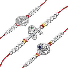 Lords Jewels Silver Rakhi for Raksha Bandhan Pack of 3