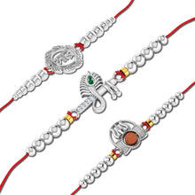 Lords Jewels Silver Rakhi for Raksha Bandhan Pack of 3