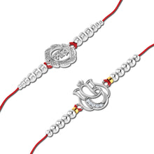 Lords Jewels Silver Rakhi for Raksha Bandhan Pack of 2