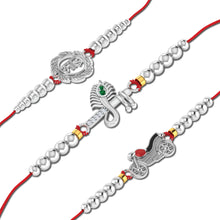 Lords Jewels Silver Rakhi for Raksha Bandhan Pack of 3
