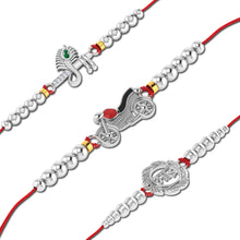 Lords Jewels Silver Rakhi for Raksha Bandhan Pack of 3