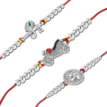 Lords Jewels Silver Rakhi for Raksha Bandhan Pack of 3