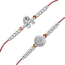 Lords Jewels Silver Rakhi for Raksha Bandhan Pack of 2