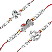 Lords Jewels Silver Rakhi for Raksha Bandhan Pack of 3