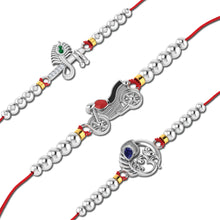 Lords Jewels Silver Rakhi for Raksha Bandhan Pack of 3