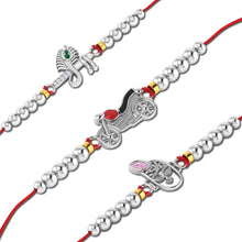 Lords Jewels Silver Rakhi for Raksha Bandhan Pack of 3