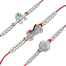 Lords Jewels Silver Rakhi for Raksha Bandhan Pack of 3