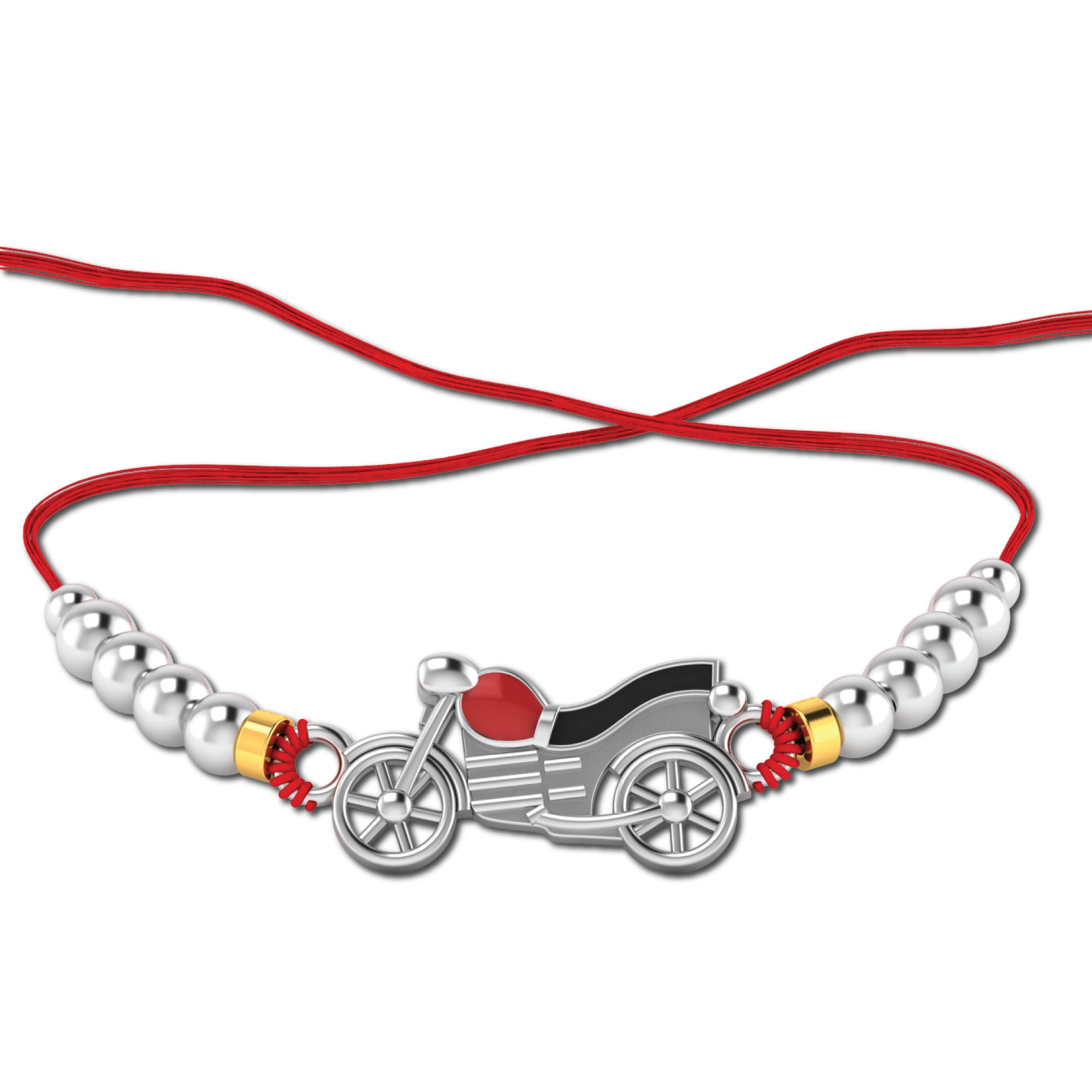 Lords Jewels Biker-Bhai Silver Rakhi (SR004)