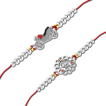 Lords Jewels Silver Rakhi for Raksha Bandhan Pack of 2