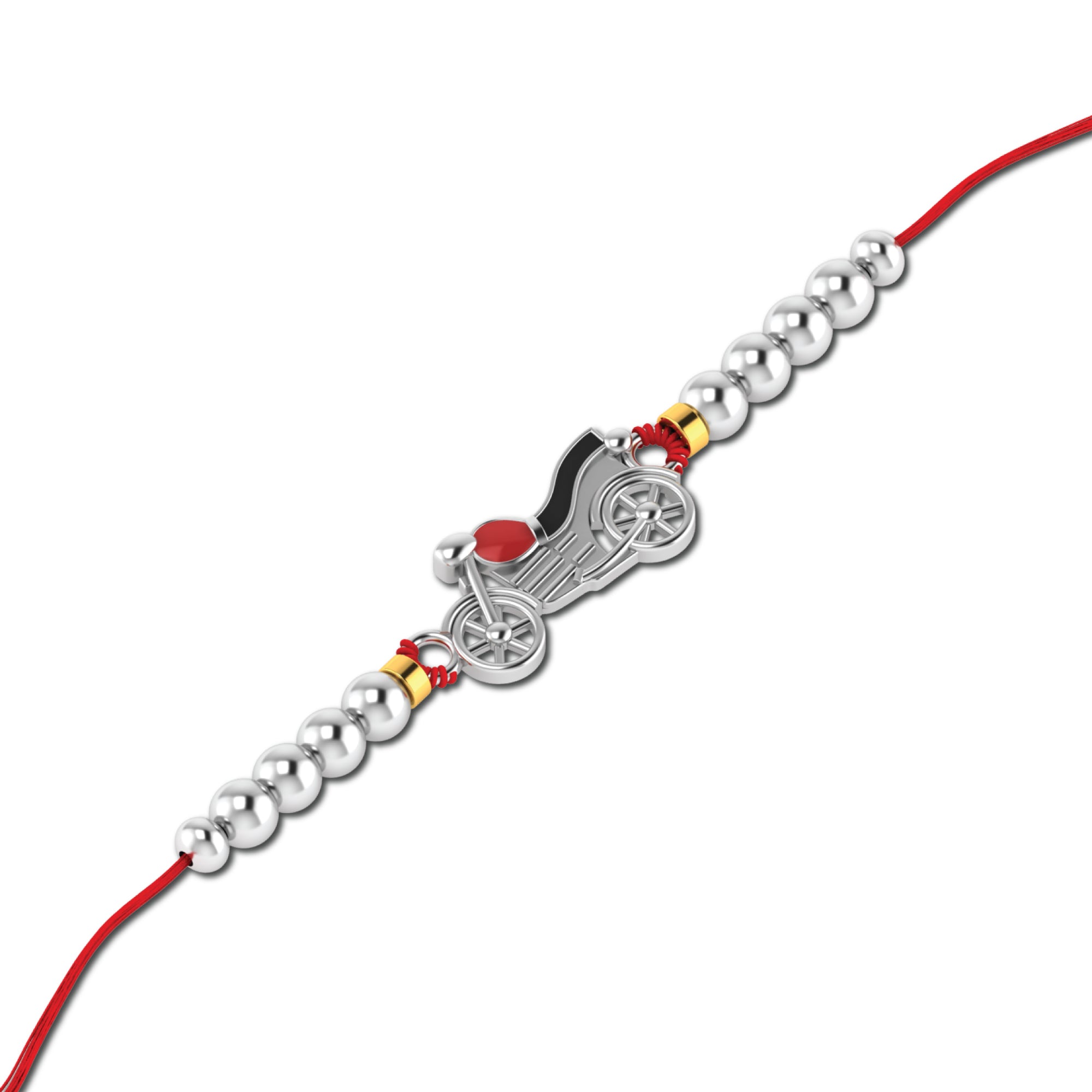 Lords Jewels Biker-Bhai Silver Rakhi (SR004)