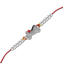 Lords Jewels Biker-Bhai Silver Rakhi (SR004) + 5 Grams 999 Purity Silver Coin Raksha Bandhan Combo