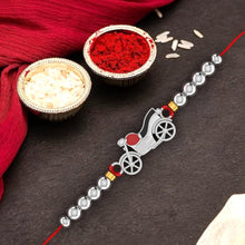 Lords Jewels Biker-Bhai Silver Rakhi (SR004) + 5 Grams 999 Purity Silver Coin Raksha Bandhan Combo