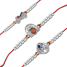 Lords Jewels Silver Rakhi for Raksha Bandhan Pack of 3