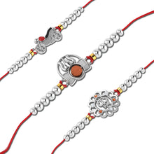 Lords Jewels Silver Rakhi for Raksha Bandhan Pack of 3