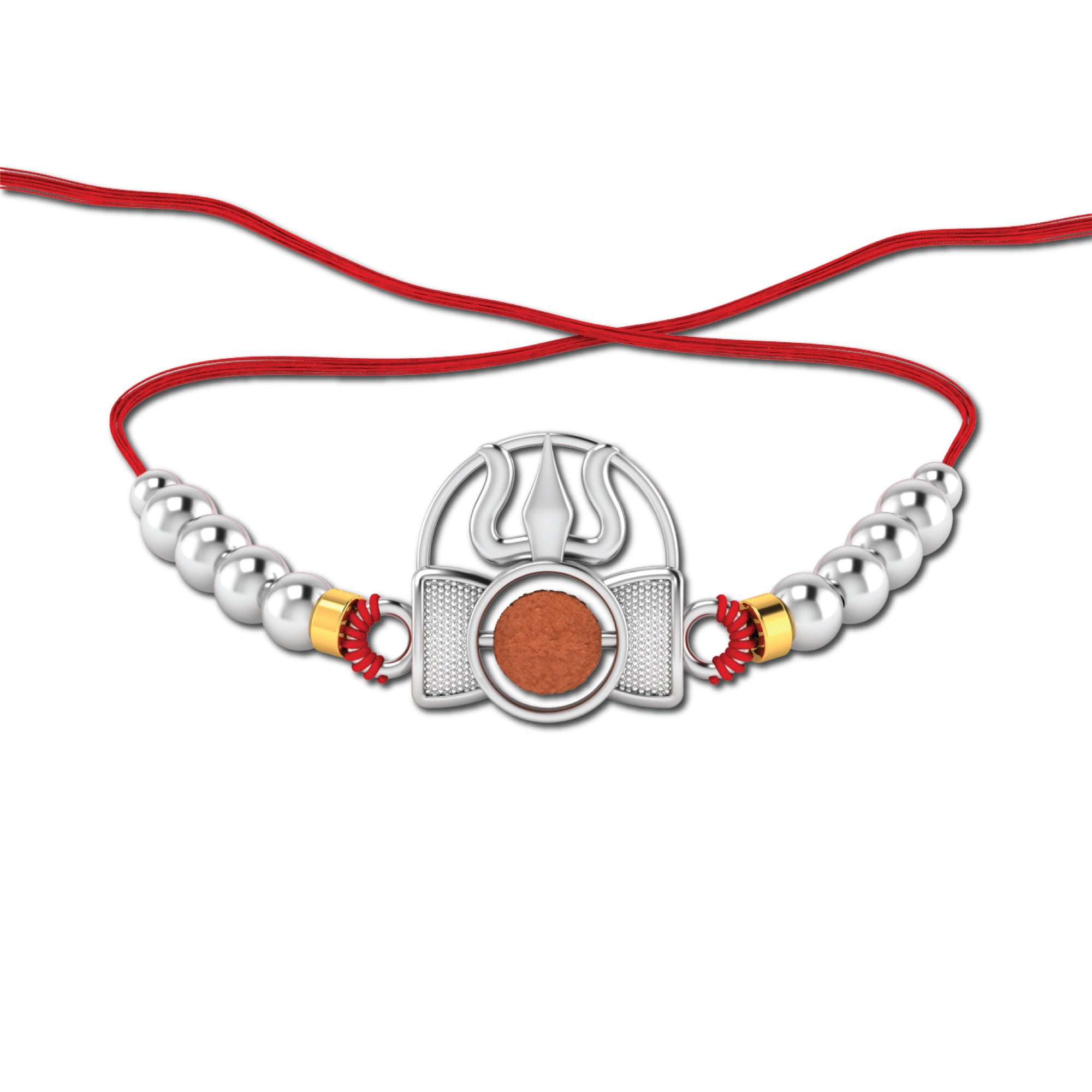 Lords Jewels Trishul Silver Rakhi (SR005)