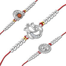 Lords Jewels Silver Rakhi for Raksha Bandhan Pack of 3