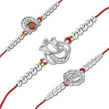 Lords Jewels Silver Rakhi for Raksha Bandhan Pack of 3