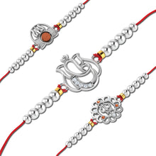 Lords Jewels Silver Rakhi for Raksha Bandhan Pack of 3