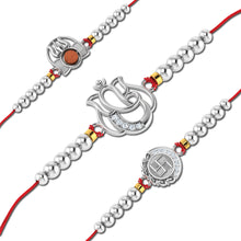 Lords Jewels Silver Rakhi for Raksha Bandhan Pack of 3