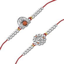 Lords Jewels Silver Rakhi for Raksha Bandhan Pack of 2