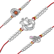 Lords Jewels Silver Rakhi for Raksha Bandhan Pack of 3