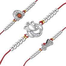 Lords Jewels Silver Rakhi for Raksha Bandhan Pack of 3