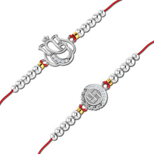Lords Jewels Silver Rakhi for Raksha Bandhan Pack of 2