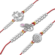 Lords Jewels Silver Rakhi for Raksha Bandhan Pack of 3