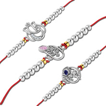 Lords Jewels Silver Rakhi for Raksha Bandhan Pack of 3