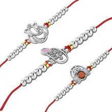 Lords Jewels Silver Rakhi for Raksha Bandhan Pack of 3