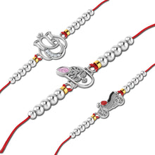 Lords Jewels Silver Rakhi for Raksha Bandhan Pack of 3