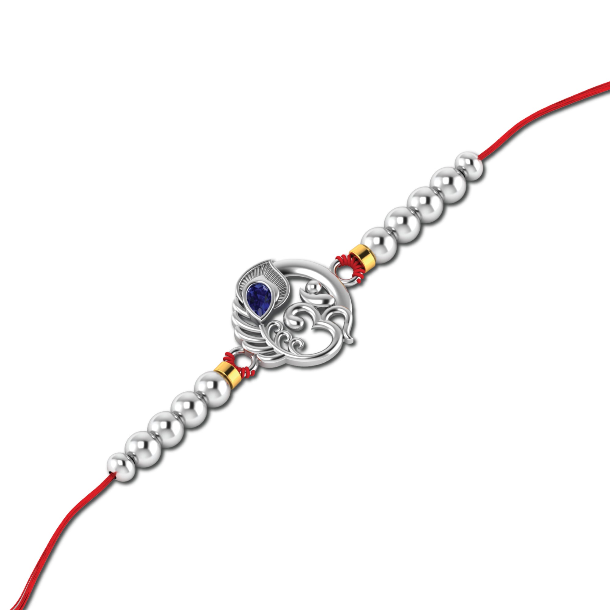 Lords Jewels OM Silver Rakhi for Raksha Bandhan (SR007)