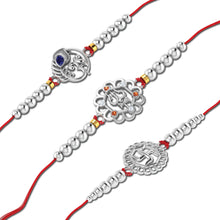 Lords Jewels Silver Rakhi for Raksha Bandhan Pack of 3