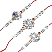Lords Jewels Silver Rakhi for Raksha Bandhan Pack of 3