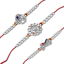 Lords Jewels Silver Rakhi for Raksha Bandhan Pack of 3