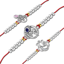 Lords Jewels Silver Rakhi for Raksha Bandhan Pack of 3