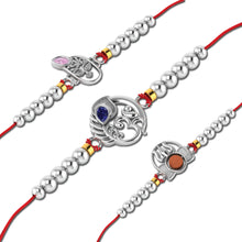 Lords Jewels Silver Rakhi for Raksha Bandhan Pack of 3