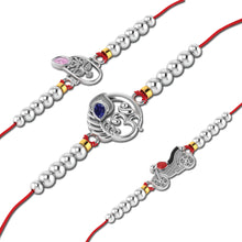 Lords Jewels Silver Rakhi for Raksha Bandhan Pack of 3