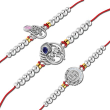Lords Jewels Silver Rakhi for Raksha Bandhan Pack of 3