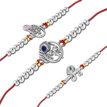 Lords Jewels Silver Rakhi for Raksha Bandhan Pack of 3