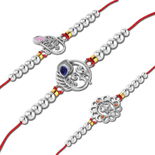 Lords Jewels Silver Rakhi for Raksha Bandhan Pack of 3