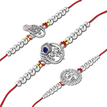 Lords Jewels Silver Rakhi for Raksha Bandhan Pack of 3