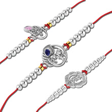 Lords Jewels Silver Rakhi for Raksha Bandhan Pack of 3