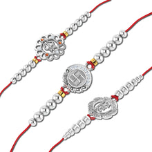 Lords Jewels Silver Rakhi for Raksha Bandhan Pack of 3