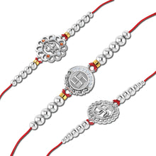 Lords Jewels Silver Rakhi for Raksha Bandhan Pack of 3