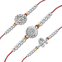Lords Jewels Silver Rakhi for Raksha Bandhan Pack of 3