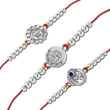 Lords Jewels Silver Rakhi for Raksha Bandhan Pack of 3